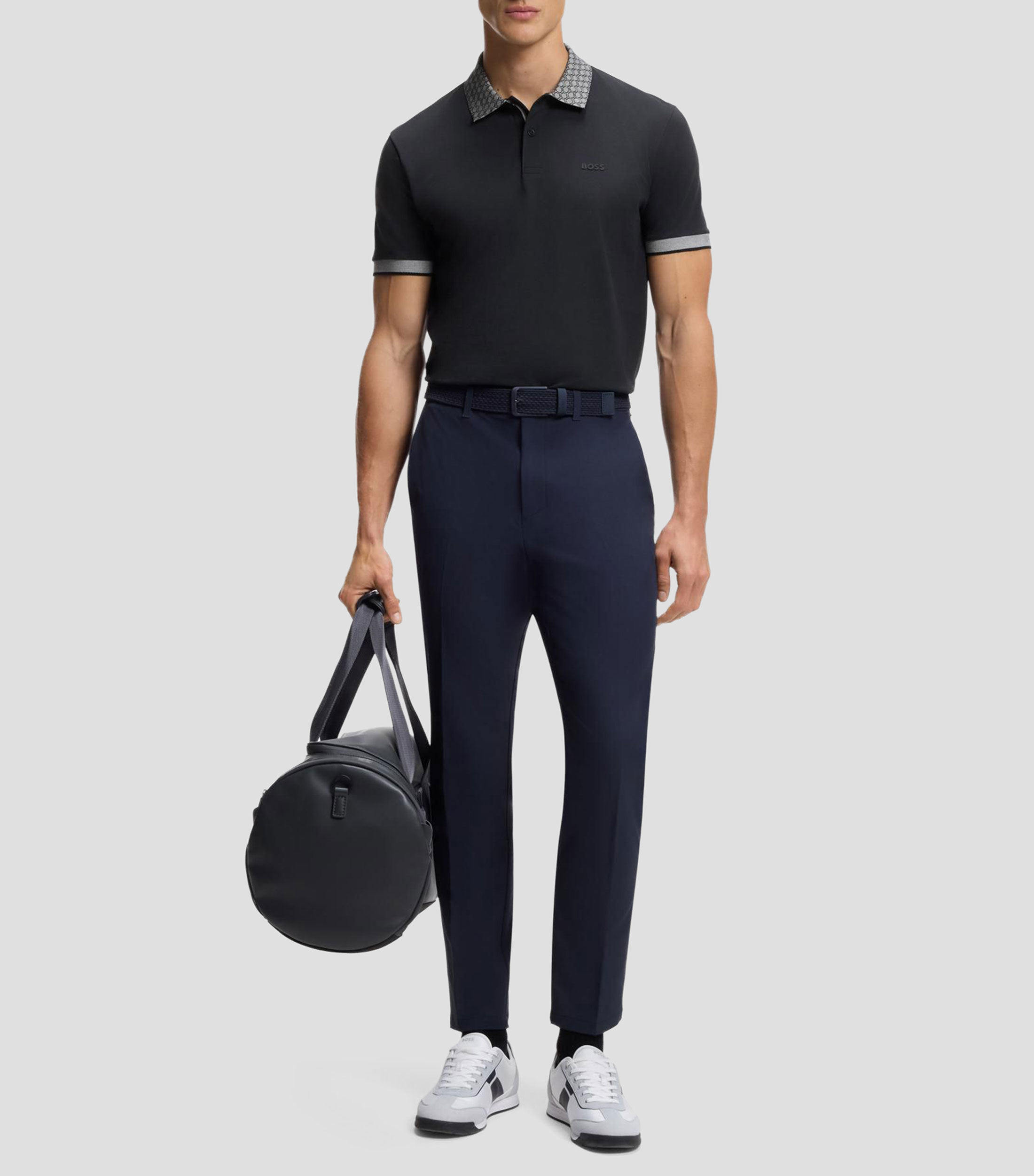 Polo Paddy de algodón elástico con control de la humedad Hombre
